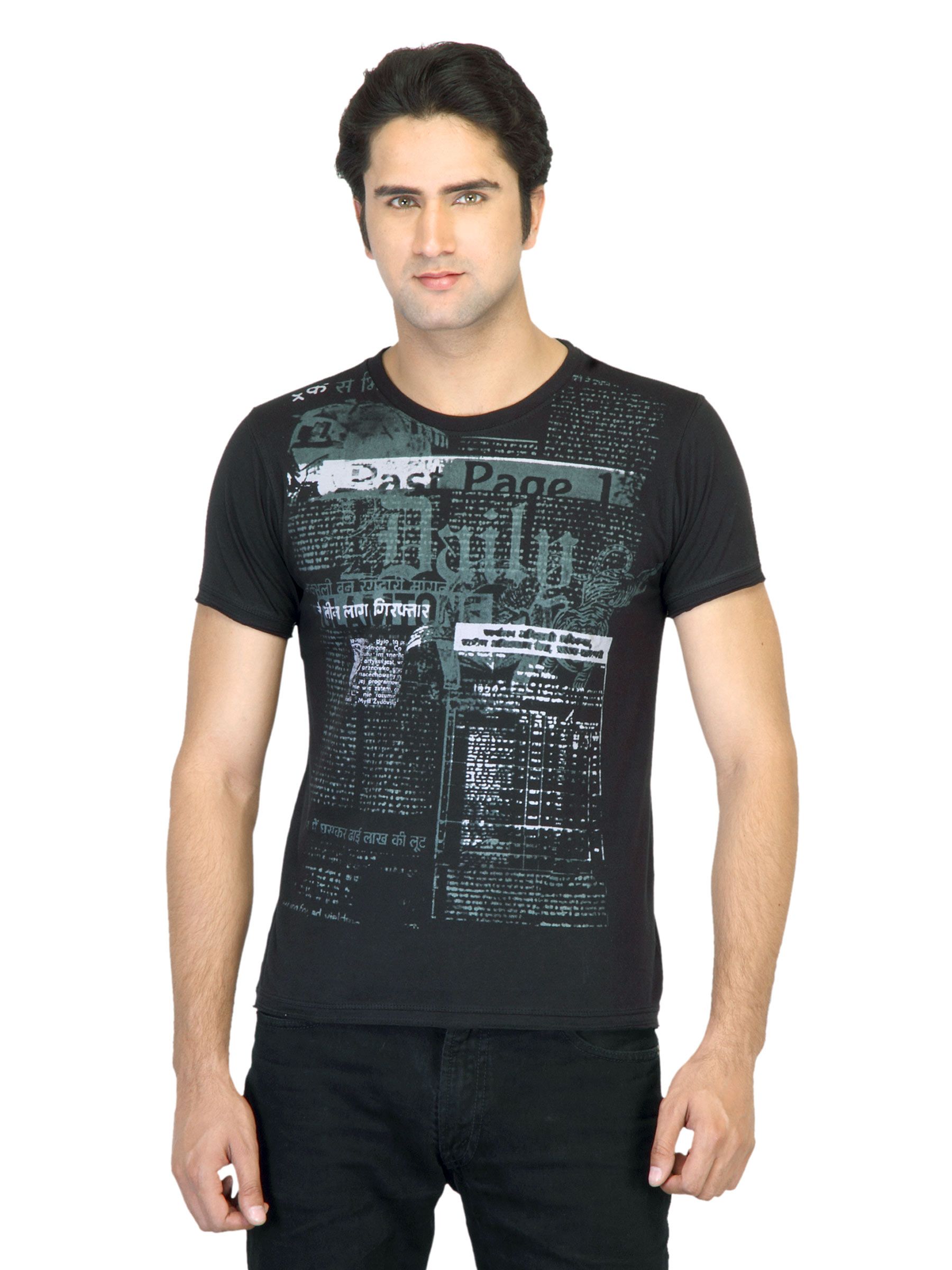 Indigo Nation Men Printed Black T-shirt