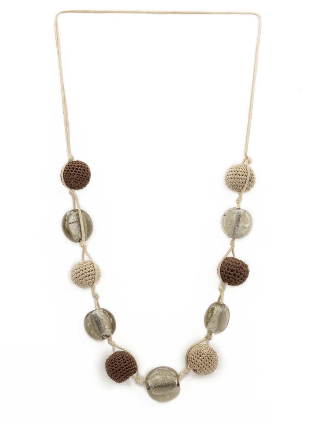 Adrika Brown & Beige Necklace