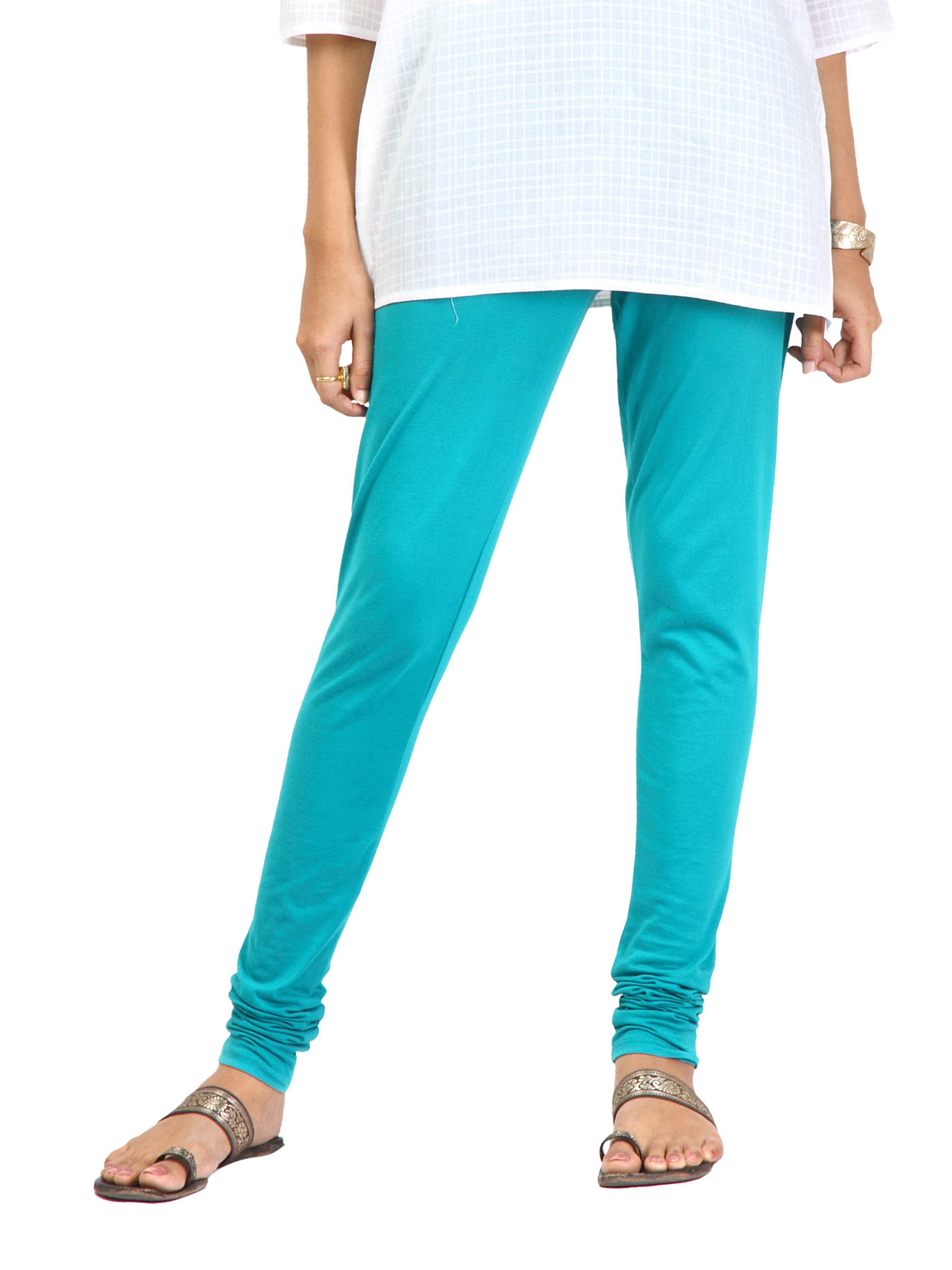 Aurelia Women Solid Blue Leggings