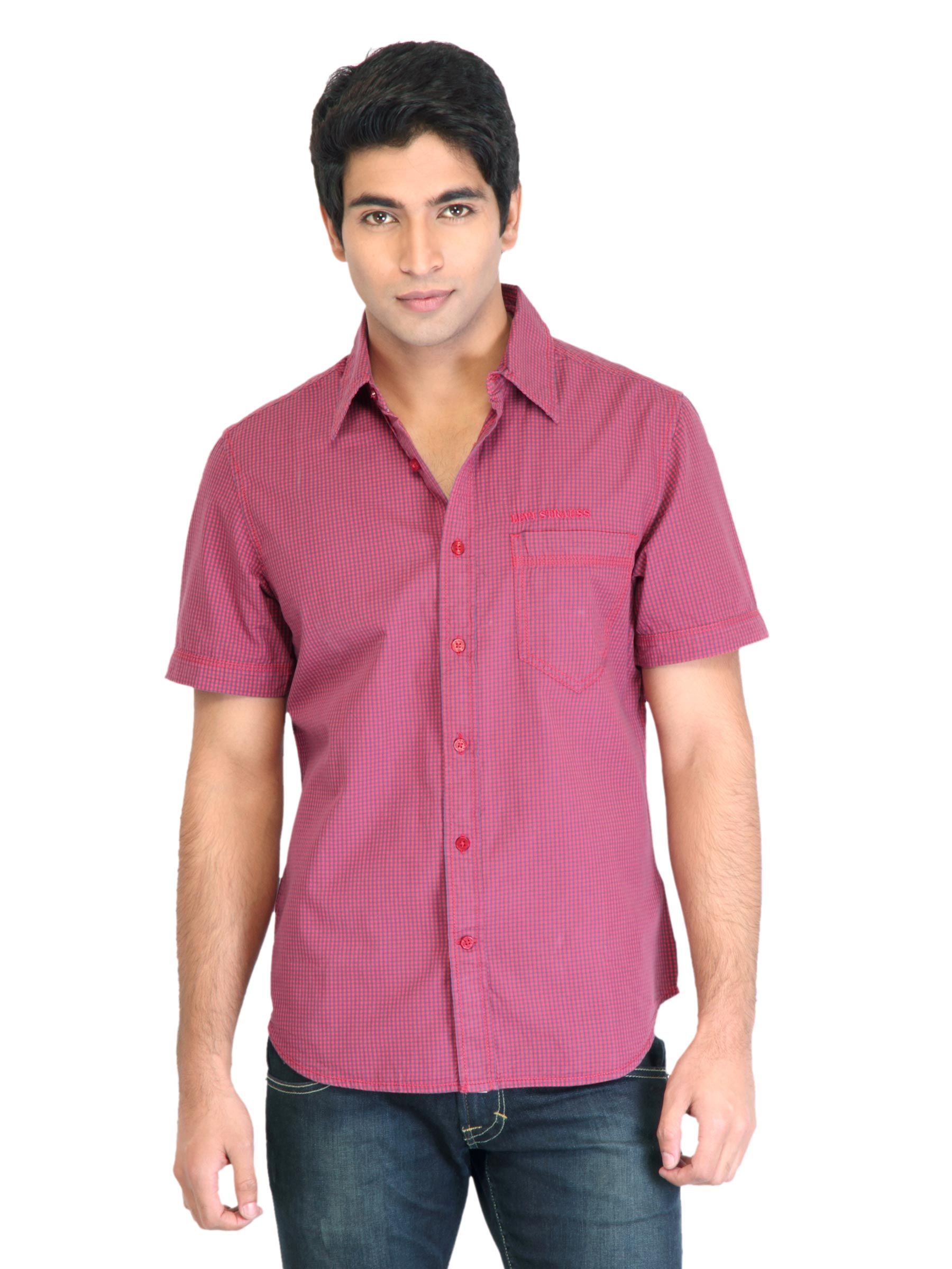 Levis Men Check Red Shirts