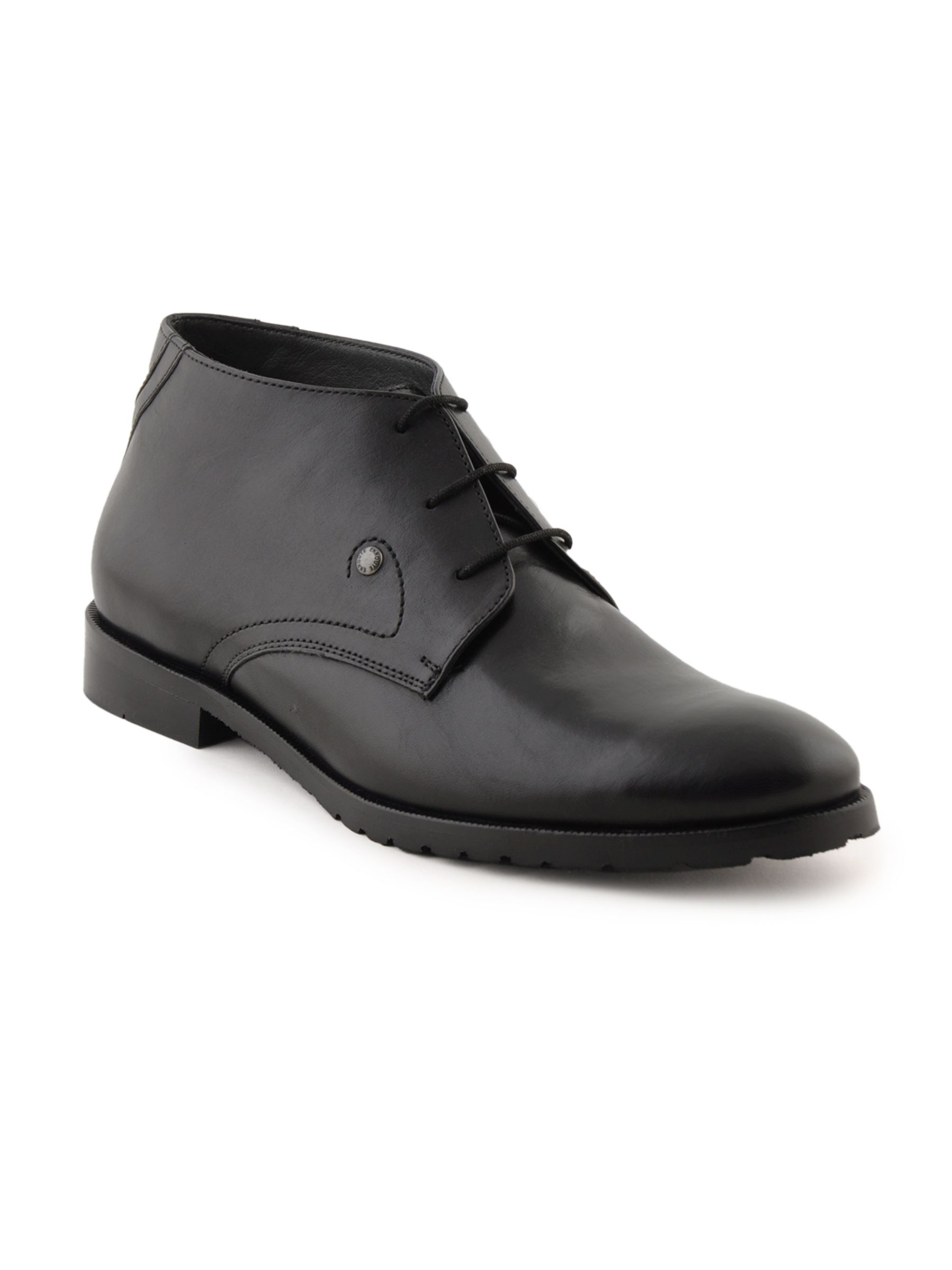 Enroute Men Leather Black Formal Shoes