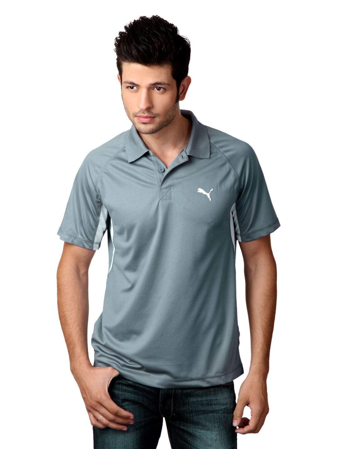 Puma Men Grey T-shirt