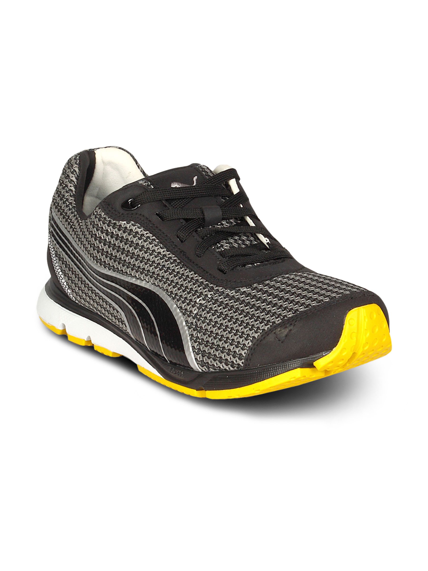 Puma Mens YugoRun Black White Shoe