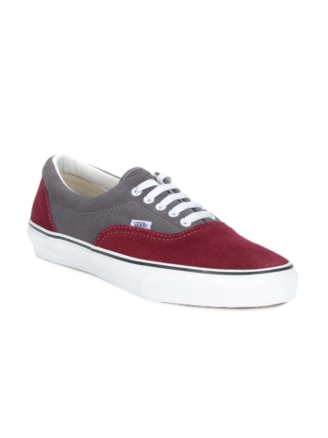 Vans Men Maroon & Grey Era Shoes