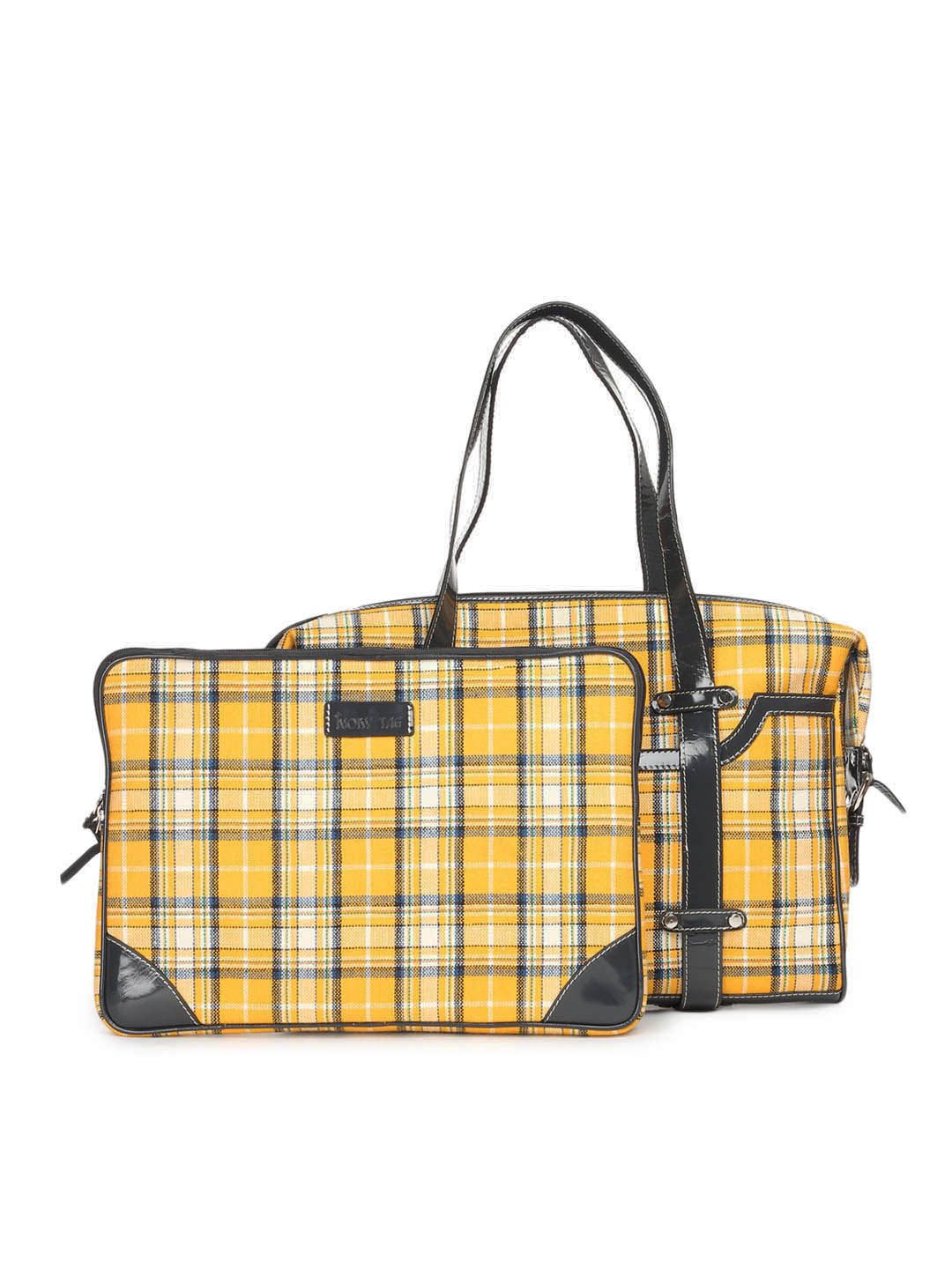 Ivory Tag Yellow Plaid Laptop Bag