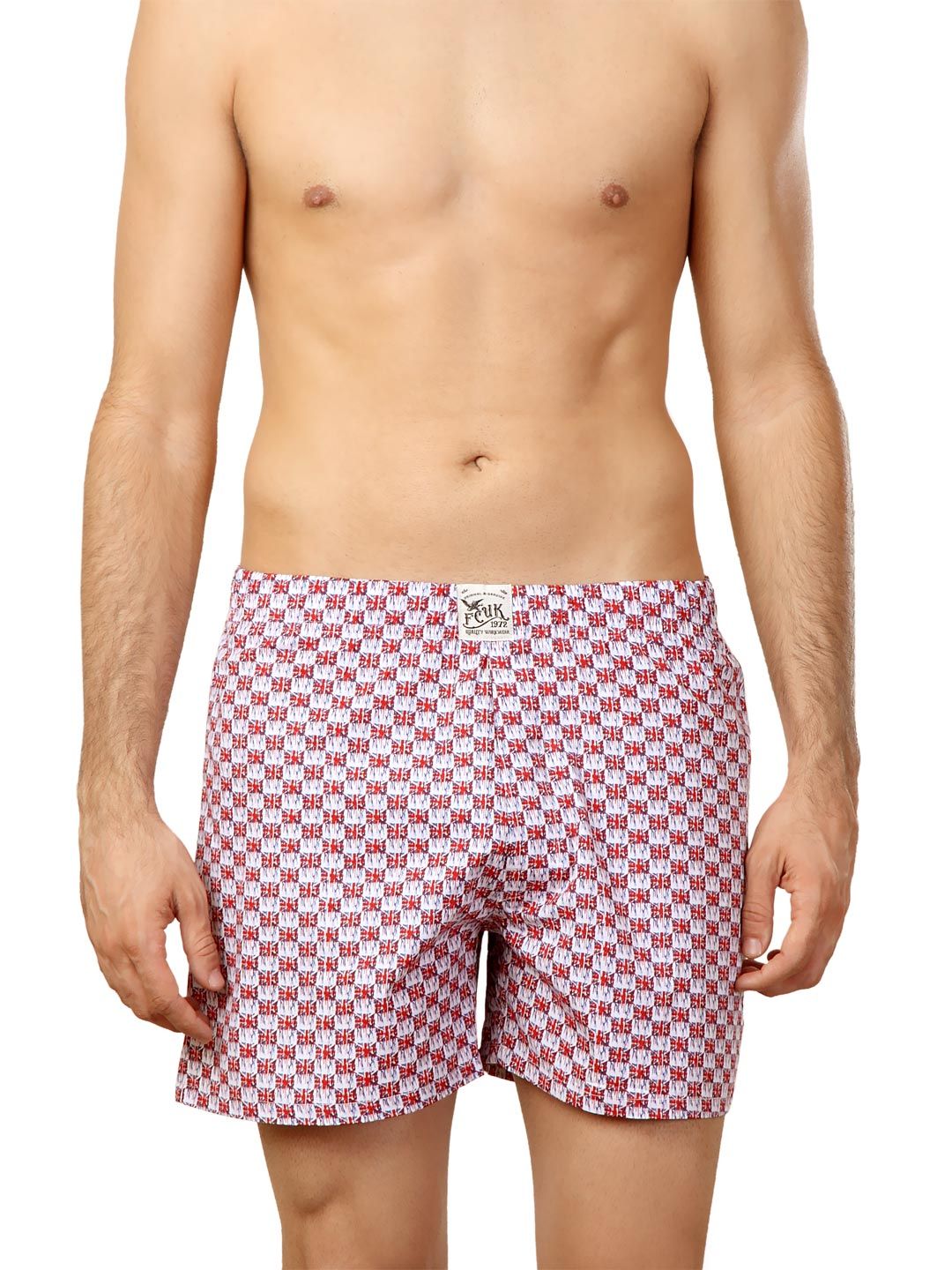 FCUK Red & White Boxers