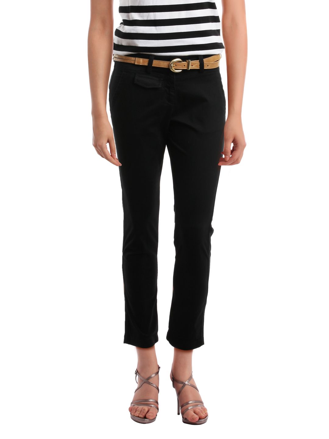 Elle Women Black Trousers