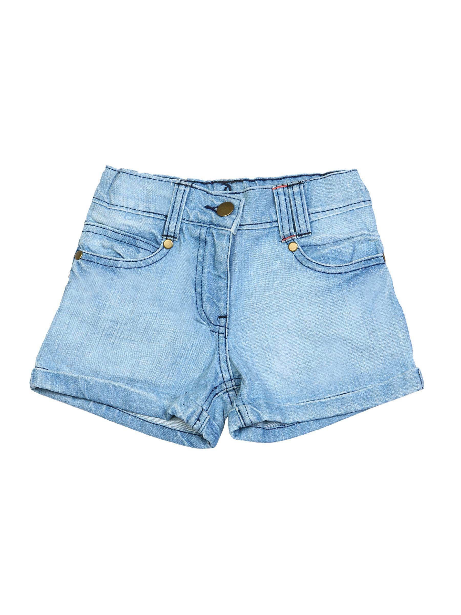 Doodle Girl Hot  Ice Wash Blue Shorts