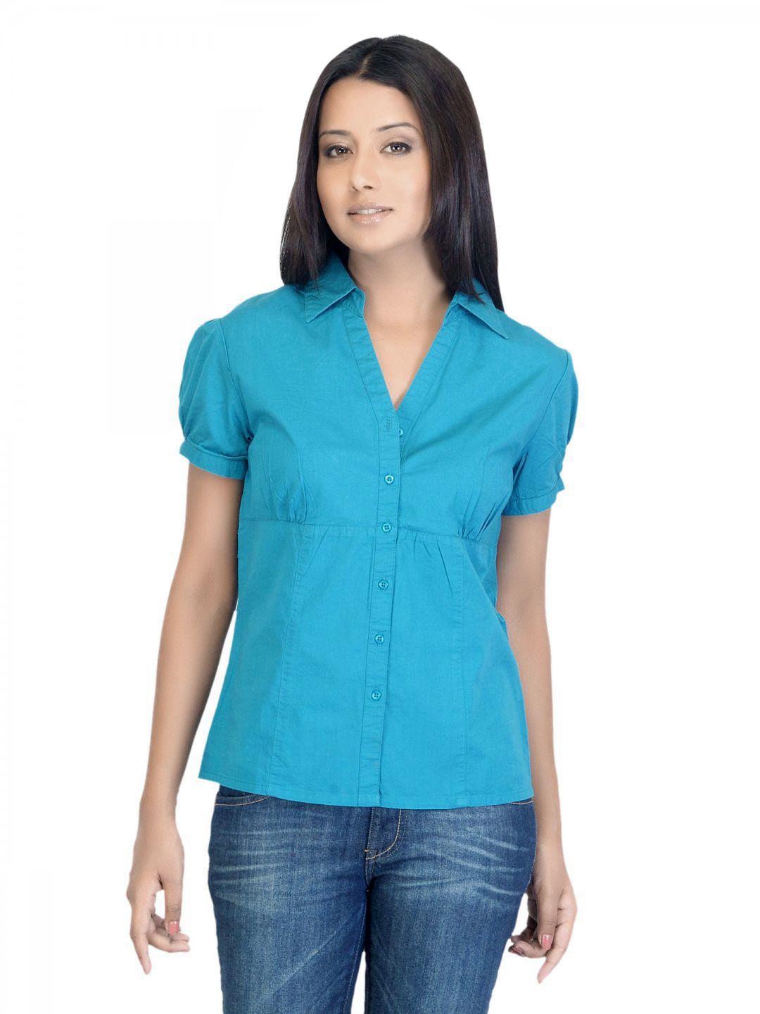 Jealous 21 Women Teal Shirt
