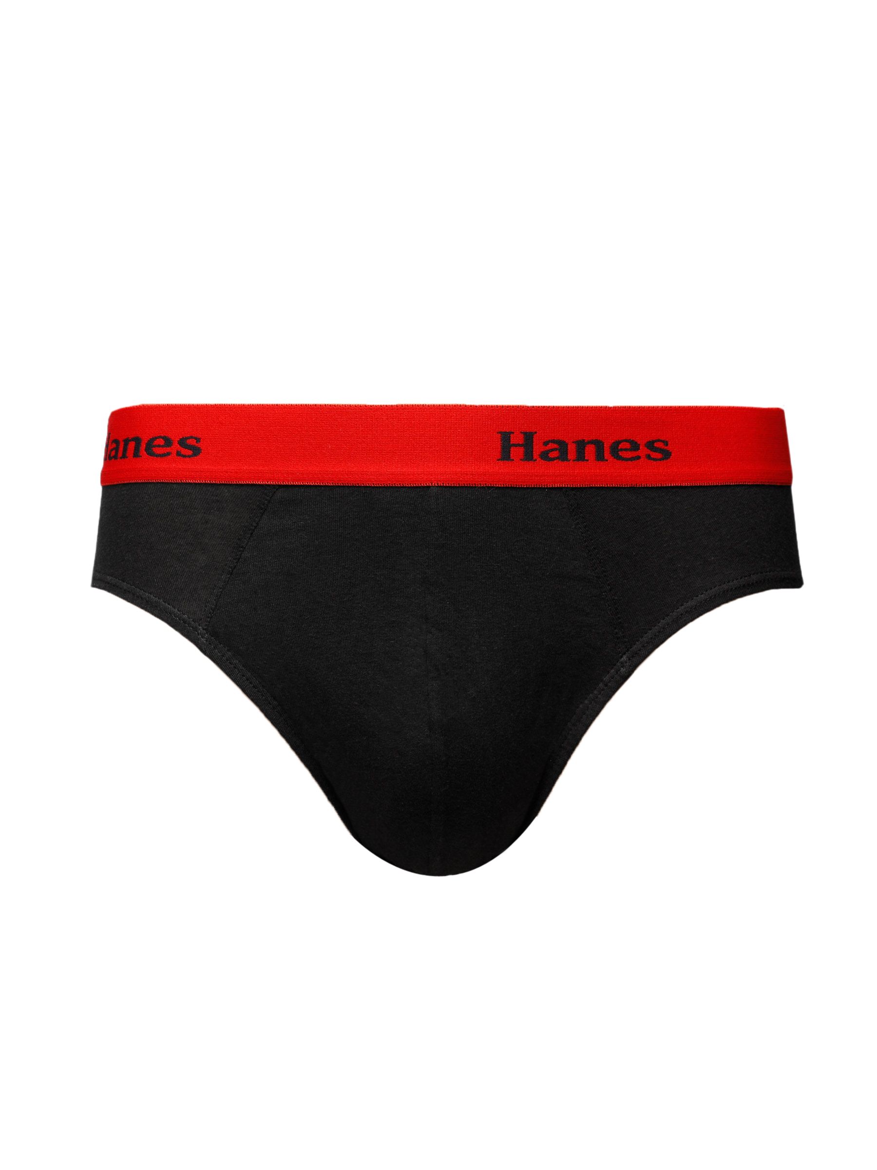 Hanes Men Black Ultimate Duo Dry Cotton Stretch Bikini Briefs