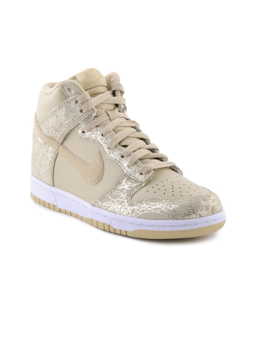 Nike Women Beige Dunk High Casual Shoes